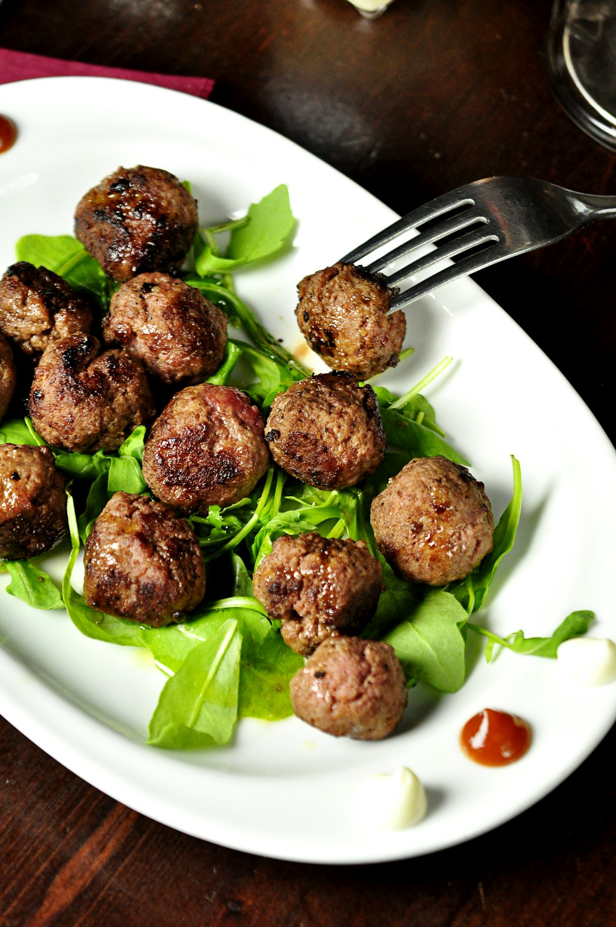 Boulettes et roquette